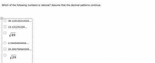 Which of the following numbers is rational? Assume that the decimal patterns continue.