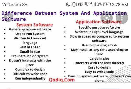 What is the difference between system software and application software