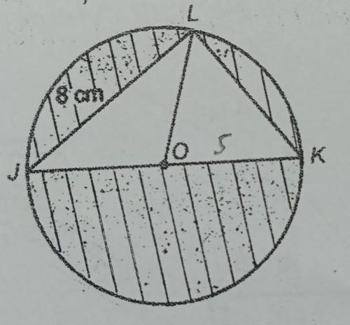 HELP ME GUYS IT'S REALLY URGENT

Diagram shows a circle with centre O. Given that the length of OK