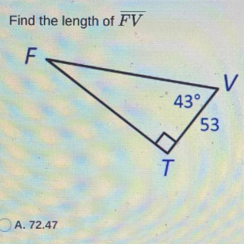 Find the length of FV