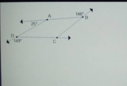 What is the measure of angle BCD? 146° O 250 O 40° D o 140° 1490 c O 1550​
