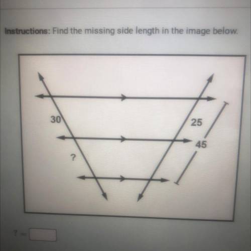 Find the missing side length below