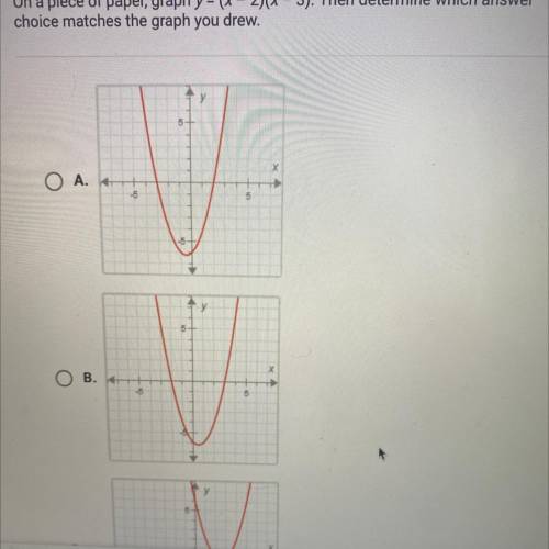 On a piece of paper, graph y= see pic