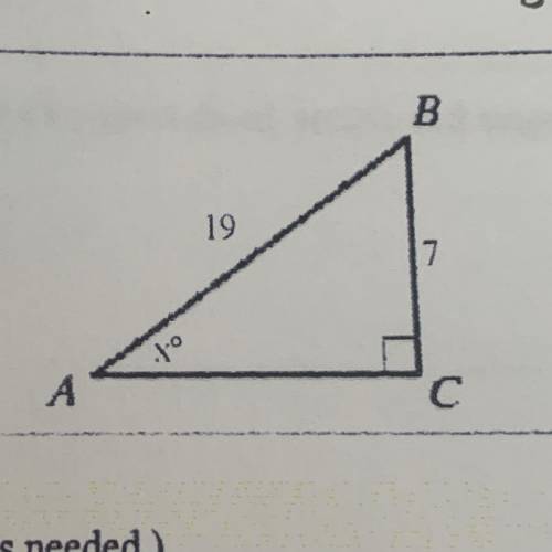 Find the value of x and found to the nearest degree help ASAP