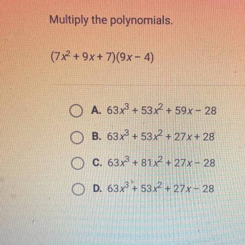 Multiply the polynomials.