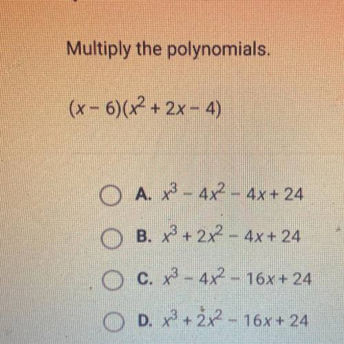 Multiply the polynomials.