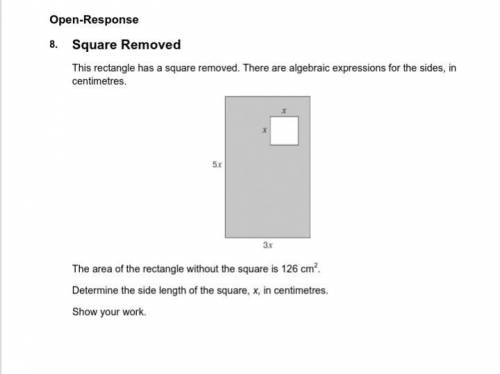 What is the side length of the square in cm