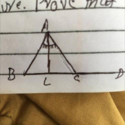 The side BC of a triangle ABC is produced to D the bisector of ABC meets BC￼￼ In L as shown in the