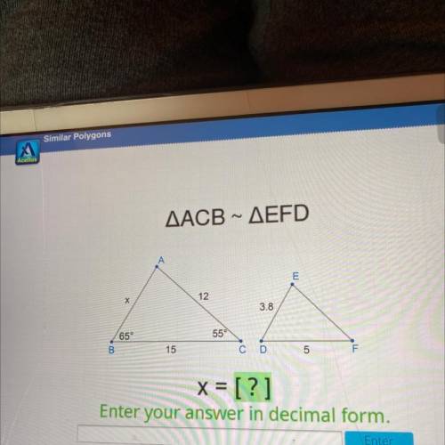 I need help to find X = in decimal form
