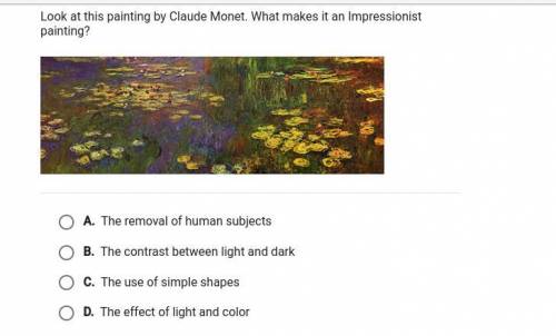 Look at this painting by Claude Monet. What makes it an impressionist painting?