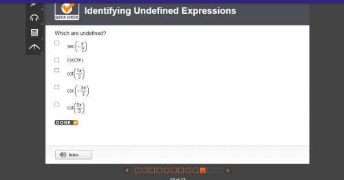 Which are undefined?