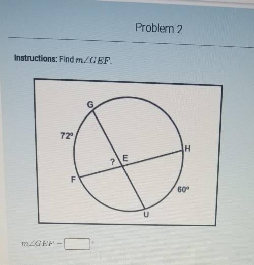 Problem 2 Find M<GEF​