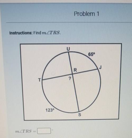 Problem 1 find m<TRS​