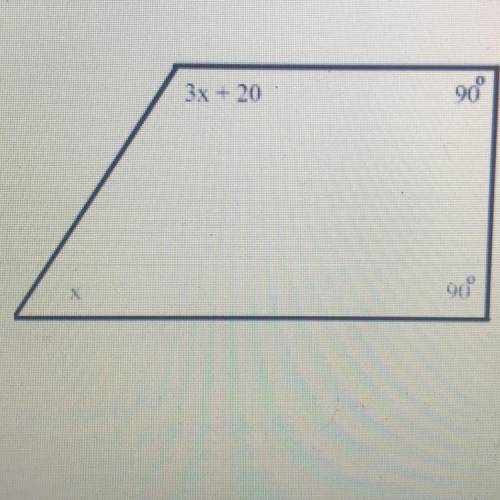 7. Determine the measures of the two angles that are not 90° in the diagram below. Show your

work