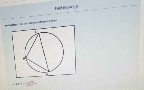HELP ! Find the measure it the given angle.​