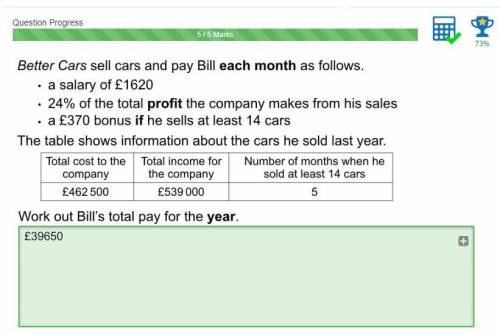 Can someone explain why in this question do we do the Total income for the company - The total cost