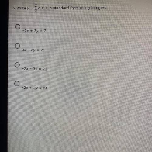 Write in standard form using integers. (ASAP help)
Is it a, b, c or d?