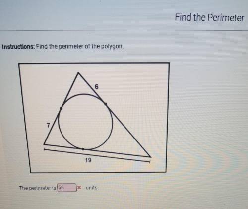 Find the perimeter of the polygon​