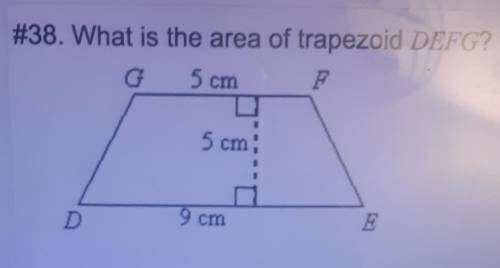 What is the area of trapezoid DEFG? 
PLEASE SO THIS ASAP!!!
MUST SHOW WORK