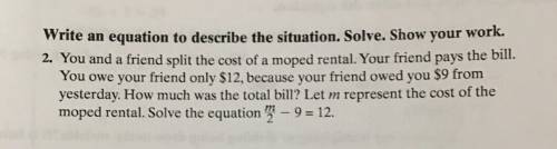 Solve the word problem in the picture attached