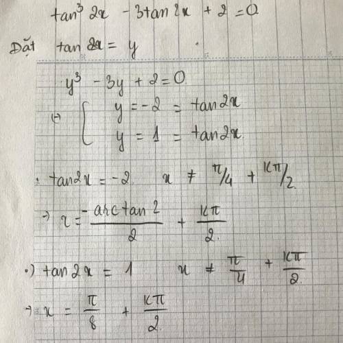 Help me to solve tan^3 2x-3tan2x+2=0