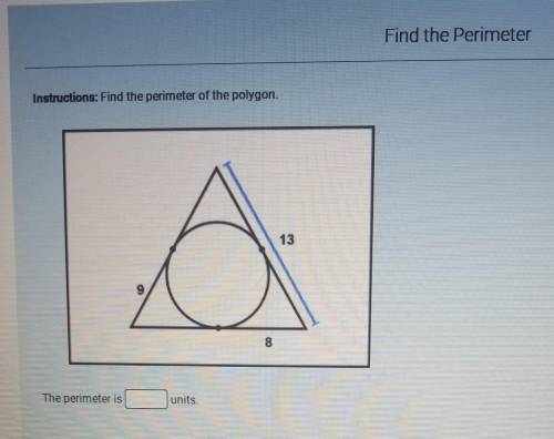 Is the answer is 60 ? I'm so unsure let me know

instructions find the perimeter of the polygon​