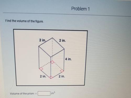Find the volume of the figure​