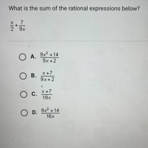 What is the sum of the rational expression below?