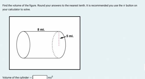 Find the volume of the figure. Round your answers to the nearest tenth. It is recommended you use t