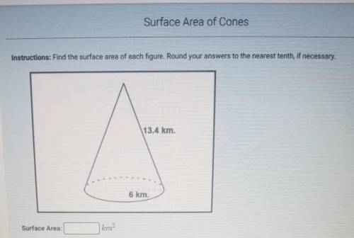 Find the surface area of each figure. Round to the nearest tenth if necessary.​