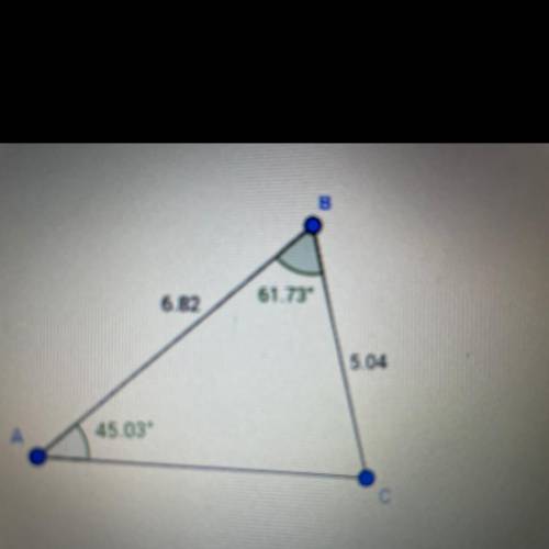 Find the area of triangle ABC.

[PLEASE HELP ME!!]
A.12.16units
B.18.52units
C.31.27units
D.15.14u