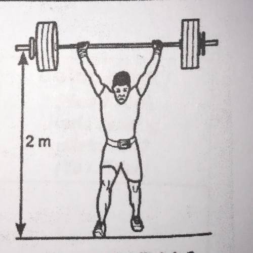 An athlete had lifts a load with a mass of 150kg.

1) calculate the gravitational potential energy
