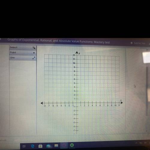 Use the drawing tools to form the correct answers on the grid

Use the line tool to create the hor