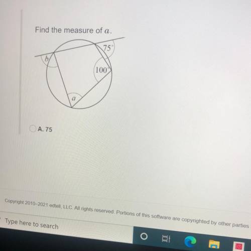 Solve for the measure of a