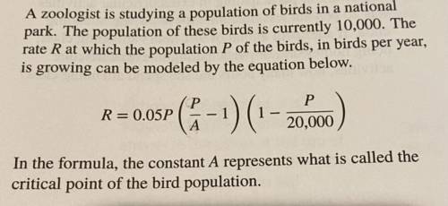 The zoologist uses the same model to study populations

for animals other than birds. The zoologis