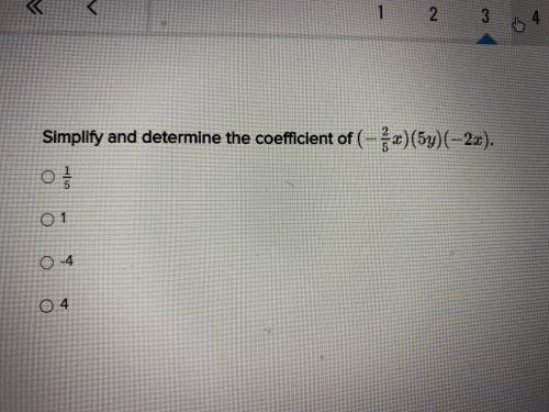 Simplify and Determine the coefficient of: 
Please help.