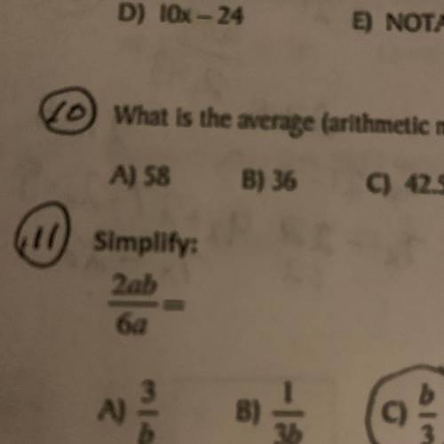 Simplify 2ab/6a i got the right answer but can someone explain why
