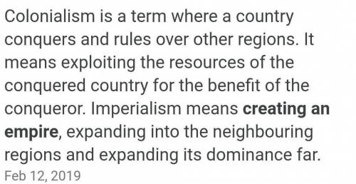 How is colonialism different from economic imperialism?