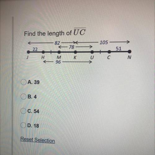 Find the length of UC