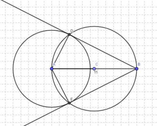 Look at the circle you created that has point C (the midpoint of AB) as its center and passes throu