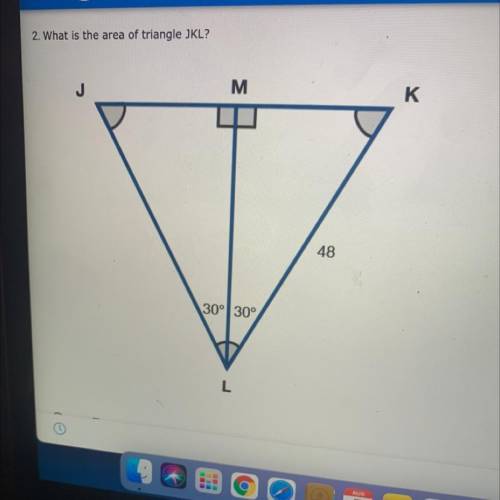 2. What is the area of triangle JKL?