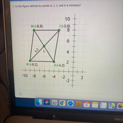 1. Is the figure defined by points H, I, J, and Ka rhombus?