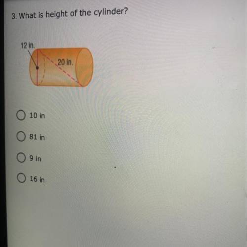 3. What is height of the cylinder?