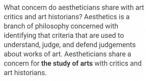 What concern do aestheticians share with art historians