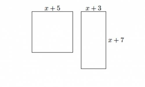 For what values of x will the square and the rectangle is shown below have the
same perimeter?