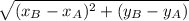 \sqrt{(x_{B}-x_{A}  )^2+(y_{B}-y_{A}  )}