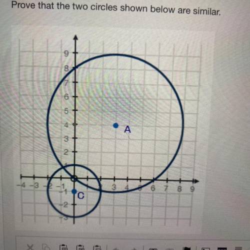 10 points)
(07.01 HC)
Prove that the two circles shown below are similar.
Essay question