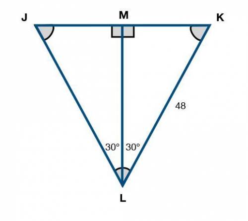 PLEASE HELP

What is the area of triangle JKL?
A) 576√3
B) 576
C) 1152
D) 1152√3