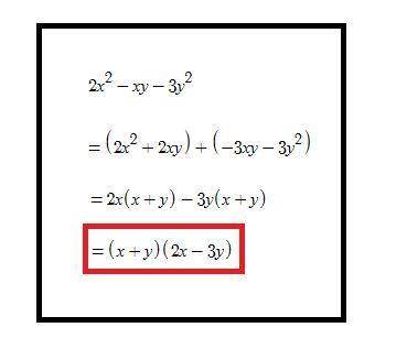 Resolve into factor2x square - xy - 3y square​