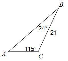 Solve the triangle. Round your answers to the nearest tenth.

A. m∠A=41, b=11, c=29
B. m∠A=41, b=1
